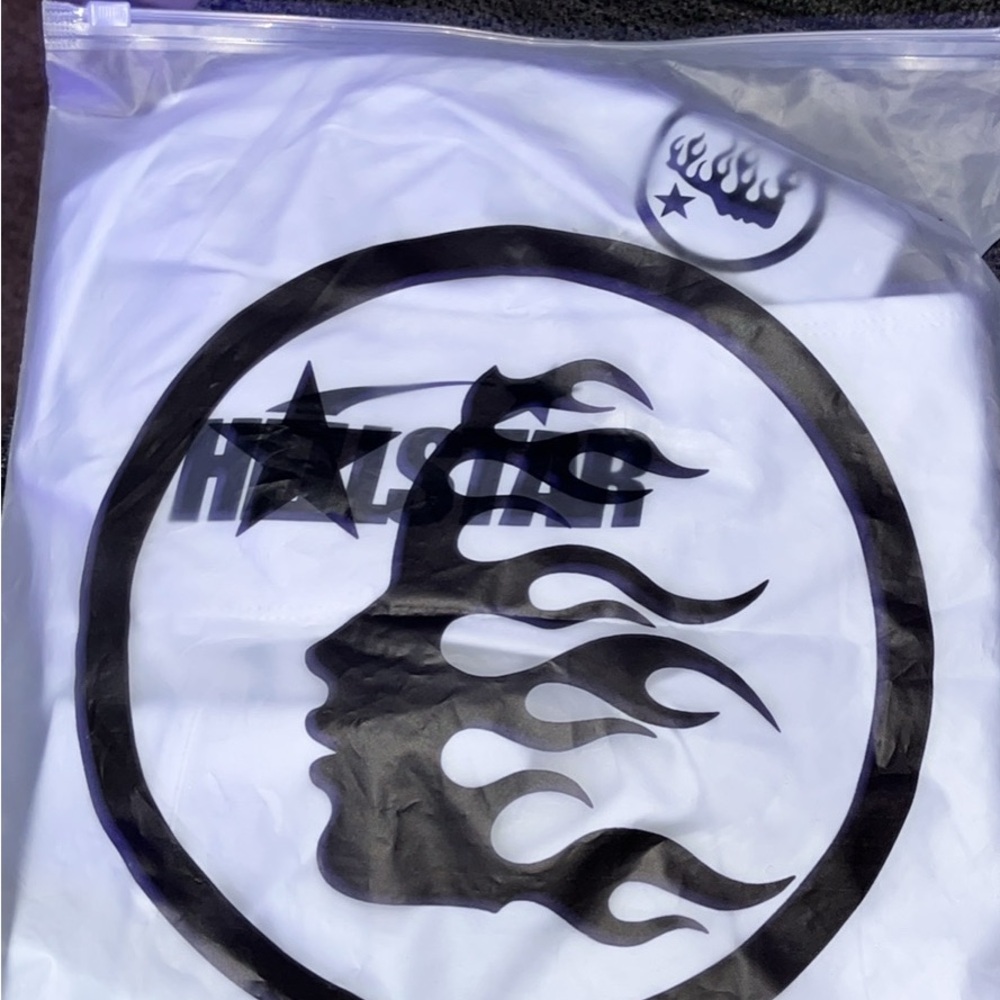 Hellstar White and Black Graphic ski mask